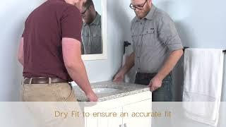 CustomCraft Countertop Quartz Vanity Top Install