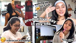 Productive Day In My Life ‍️  | Gym + Food  + Script  + Shoot  | Paayal Vlogs