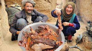 Extreme Village Food!!! Afghanistan's Forgotten Lamb Head #food #cooking #organic #village