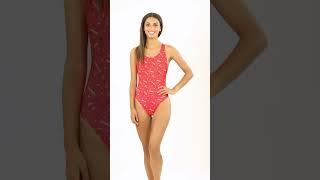 Sporti x Shaine Casas Confetti Wide Strap Cross Back One Piece Swimsuit (26-40) | SwimOutlet.com