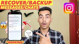 Instagram Chat Backup Kaise Kare | How To Backup Instagram Chat | Instagram Chat Backup