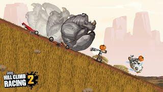  Every Vehicle Vs Rhinoceros  In - Hill Climb Racing 2