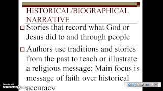 Literary Genres in the Bible