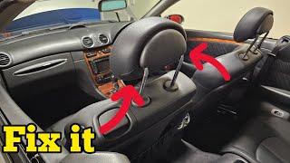 Mercedes electric headrest adjustment faulty? Step by step guide to fix.