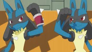 Ash's Lucario's Cool And Cute Moments From Pokemon Journeys Episode 85.