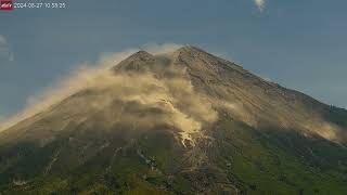 Aug 27, 2024: Rockfall Kicks up Ash, Simulates Pyroclastic Flow at Semeru Volcano, Indonesia