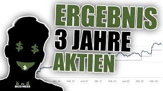 Ergebnis nach 3 Jahren AKTIEN investieren | Buy and Hold Strategie