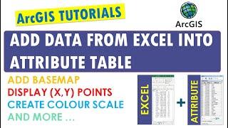 Join Data from Excel to Attributes Table | Add Basemap | Create Colour Scale | Display X,Y | Legend