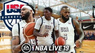 LEBRON, ANT, & AD TEAM USA BUILDS! NBA LIVE 19 LIVE RUN GAMEPLAY