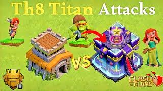 Th8 Titan/Legend Most Powerful Th8vsTh15 Attacks/Th8 GoVaPePushing Attack Strategy #clashofclans