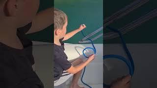 Teaching Alex to tie a Bowline knot