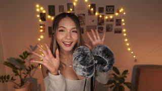 My First ASMR Video With a New Microphone ️️| Whispering, Fluffy Mic Stroking, Counting