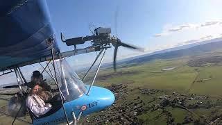 Carlos and Amelia's first flight in the open cockpit Thruster TST.