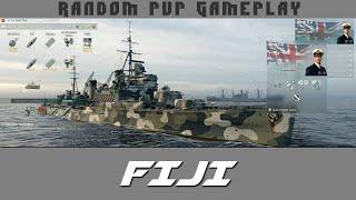 WORLD OF WARSHIPS  British Cruiser Fiji  Random PvP Gameplay (No Commentary)