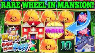 BIG WIN! RARE WHEEL IN MANSION on HUFF N EVEN MORE PUFF SLOT | Las Vegas Slots | New Slots 2024