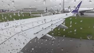 LOT Polish Airlines Boeing 737 MAX 8 Take off from London Heathrow (LO282)