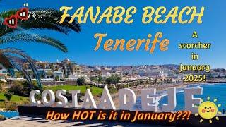 WALK Sunny Fanabe Beach, TENERIFE!: A Beautiful Day in January 2025. 4k