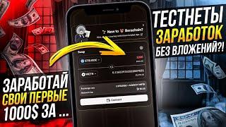 Заработок без вложений для новичков в крипте?! Тестнеты(testnet)?