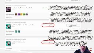 PC und Xbox: So könnt ihr Digitale Käufe und mehr aus dem Microsoft Store zurückerstatten !!!