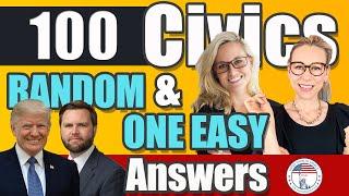 100 civics questions ONE EASY answers US naturalization test | 2008 Civics Test Officer Ashley