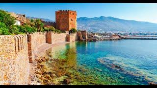 Alanya, Turkey, Red Tower - 4K Walking Tour