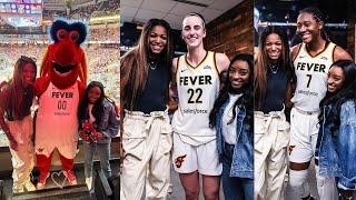 Caitlin Clark Meets Simone Biles & Gabby Thomas After WNBA Game