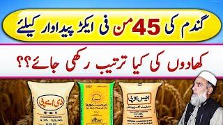 Wheat Fertilizer Plan for the Production of 45 maunds per acre || Crop Reformer