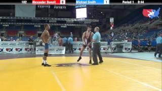 Fargo 2012 182 Round 3: Alexander Benoit (Illinois) vs. Michael Smith (Maryland)