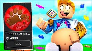 Buying Infinite Pet Gamepass in Roblox Candy Eating Simulator