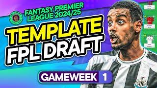 NEW FPL GW1 TEMPLATE DRAFT | Haaland Rising Salah Falling  | Fantasy Premier League Tips 2024/25