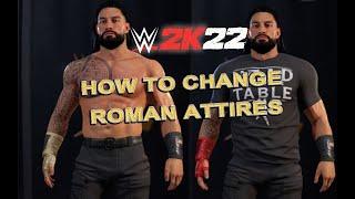 How To Create These Roman Reigns attires WWE 2K22 Creations / ps4 pro 4k Sony Bravia tv