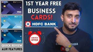 Get Your Hdfc Business Card Free For The First Year!  | HDFC Biz Cards