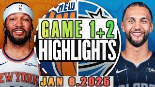 New York Knicks Vs Orlando Magic Game 1st+2nd Highlights Jan 06,2024 NBA Season 2024-25