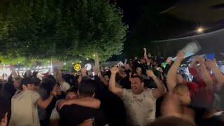 Crazy Fan Celebrations in Tbilisi as Georgia Beats Portugal 2-0