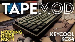 How to Tape mod KeyCool KC84 mechanical keyboard - make it more poppy 