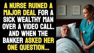 A nurse ruined a major deal for a wealthy man over a video call. And when the banker asked her...