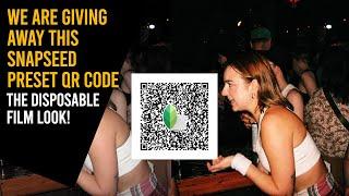 Free Disposable Photo Look Snapseed QR Code | How To Save Export And Import Snapseed Presets