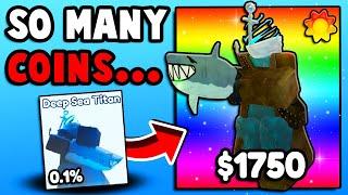 I Spent 50,000 Solar Coins For 0.1% DEEP SEA TITAN! (Bathtub Tower Defense)