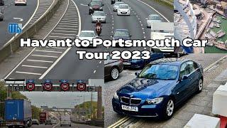 Havant to Portsmouth Car Tour 2023 | Copyright Free Background Music