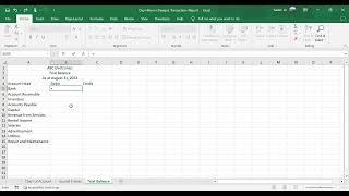 How to prepare Trial Balance from Journal Entries in Microsoft Excel - Very Simple steps