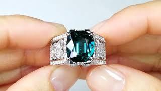 Afghan Indicolite Ring at 5.68 carats by Kat Florence. KF06877