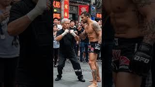 The MMA player asked kung fu grandpa to punch him three times first. #kungfuskills #fighting