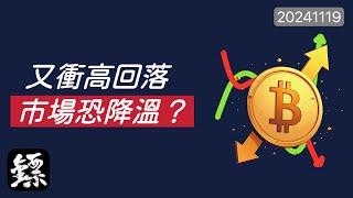 比特幣，BTC又衝高回落，本週再無高點市場面臨短期降溫！