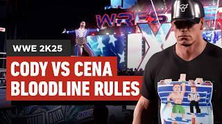 WWE 2K25: Cody Rhodes vs. John Cena - Bloodline Rules Gameplay