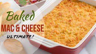 Mac and Cheese | Topped with Panko Breadcrumbs | Baked