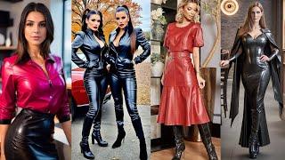 Latexe Mesmerizing Modern Most Demanding Leather Dress's Outfit for Women's #leatherfashion 2024