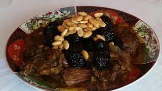 وصفة مغربية بامتياز اللحم بالبرقوق ديال لعراضة كيجي مذغمرة بطريقة سهلة وسريعة 