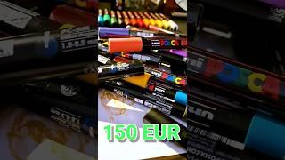 €150 worth POSCA [ASMR] 52 Markers #asmr #posca #shorts