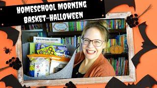 Homeschool Morning Basket - Halloween | Halloween Themed Activity and Book Basket for Homeschoolers