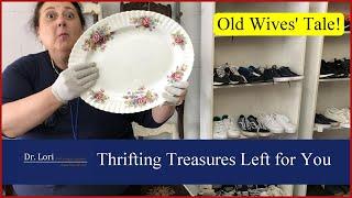 Old Wives' Tale! Royal Albert, Duncan Phyfe, Crystal, Bavarian China, Chairs - Thrift with Dr. Lori